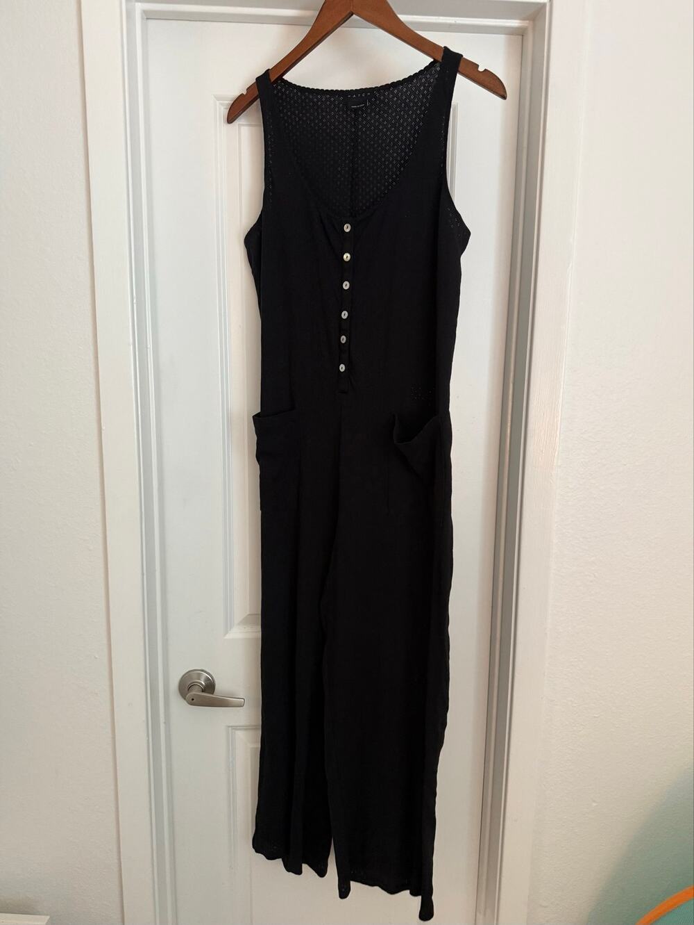 Hatch The All Tri Jumpsuit Eyelet Cotton Pregnancy Nursing Romper Size Medium